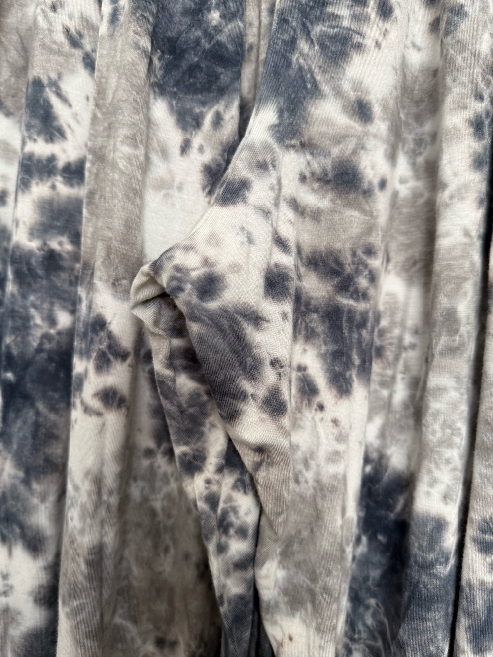 LIVI - Active Drawstring Wide Leg Gray Grey Tie Dye Cropped Jumpsuit - 26/28 - Picture 4 of 11